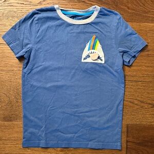 Mini Boden Blue Shark Graphic Kids T-Shirt